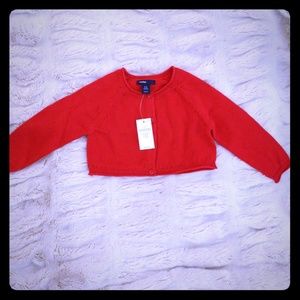 Baby Gap Red Sweater Cardigan